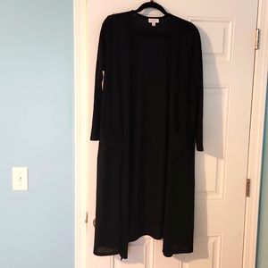 Lularoe Sarah cardigan size L black!!